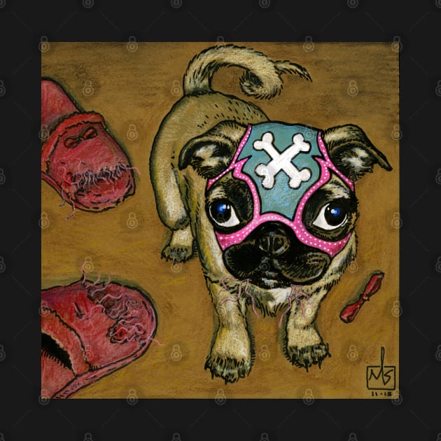 Luchador Pug by mikeskki