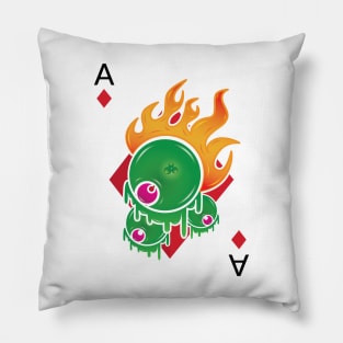 Poison Fire Ace of Diamonds Pillow