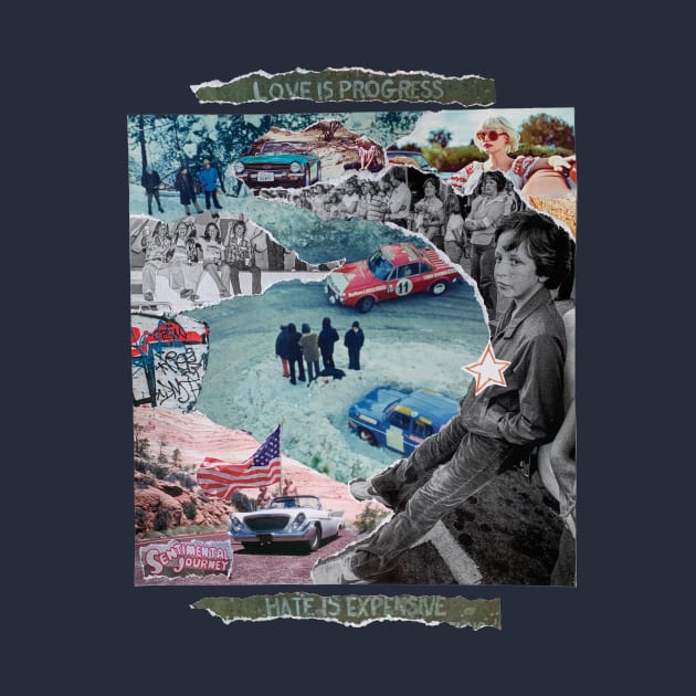 Sentimental Journey - Vintage American Dream Collage by EVANARTT