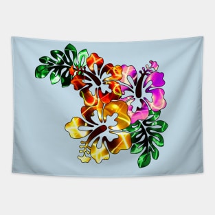 Hibiscus Trio - Corner Tapestry