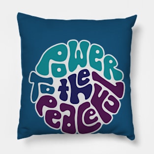 Power To The Peaceful Word Art Pillow