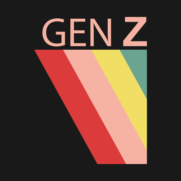 colorful cute striped pattern  generation z gen z and proud e boy e girl by sugarcloudlb-studio