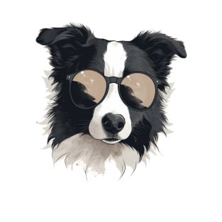 Border Collie With Sunglasses T-Shirt