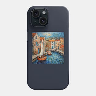 Mousehole Mosaic Folk Art Scene Phone Case