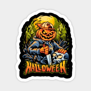 Stickers Halloween Drunk skull Sticker Magnet