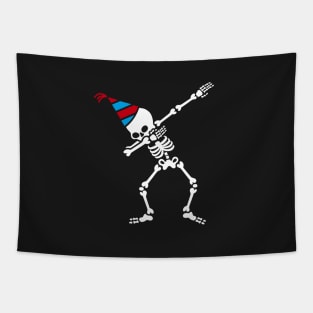 Dab skeleton dabbing birthday party Tapestry