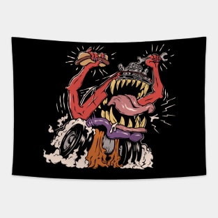 Rampage of Car Beast Tapestry