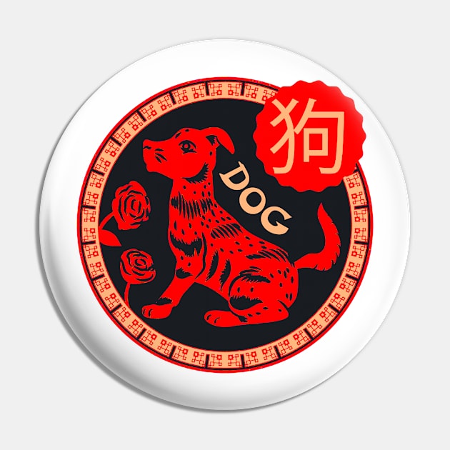 Chinese Horoscopes - Dog Pin by MGphotoart