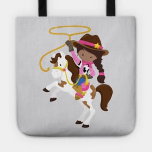 African American Girl, Cowgirl, Sheriff, Lasso Tote