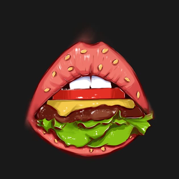 Lips-burger by WemplePlex