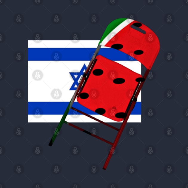 Watermelon Folding Chair To Brutal Occupation - Back by SubversiveWare