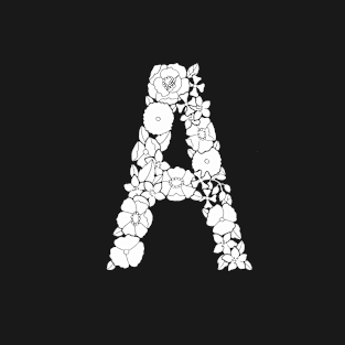 Floral Letter A T-Shirt