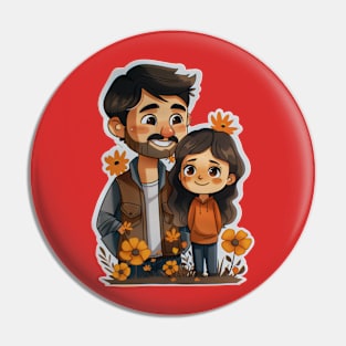 Dad and Daughter Pin