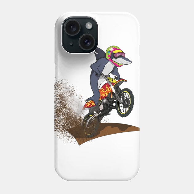 Motor Shark Phone Case by jdgraphicart