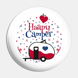 happy camper camping lover Pin