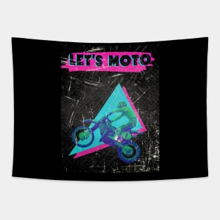 80's Motocross Shirt Let's Moto Tapestry