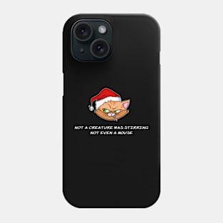 Funny Christmas Carol Cat Orange Design Phone Case