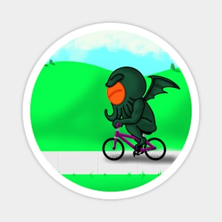 Cthulhu On a Bike Magnet