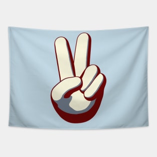 Peace Sign Red White and Blue Tapestry
