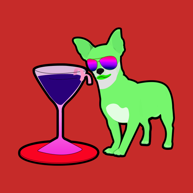 Green Chihuahuas and Champagne by momomoma