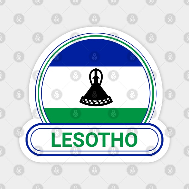Lesotho Country Badge - Lesotho Flag Magnet by Yesteeyear