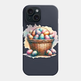 Easter Elegance Basket of Painted Eggs Phone Case