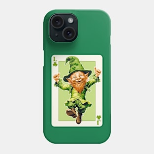 Leprechaun Shamrock Card St Paddys Day Festival Phone Case