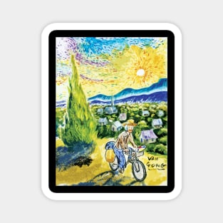 Starry night then Early bike. Magnet