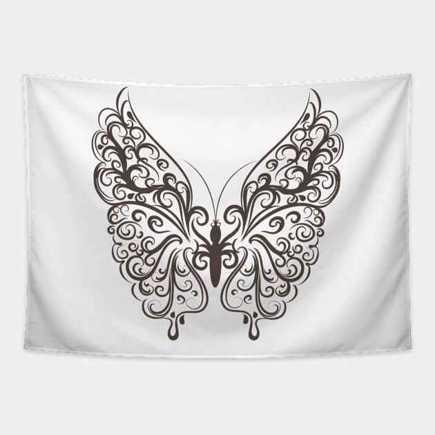 Beautiful Butterfly Elegant Wing Ornament Gift Tapestry by peter2art