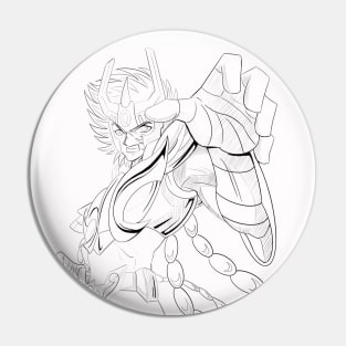 ikki the phoenix line art in saint seiya ecopop art Pin