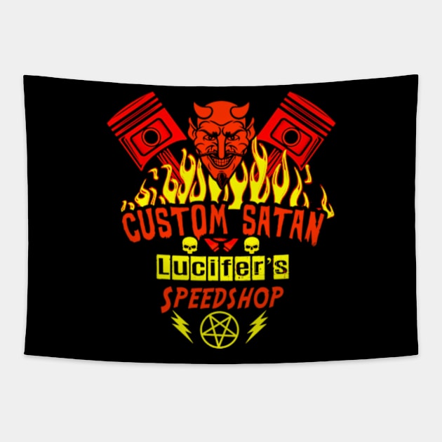 Custom Satan (Colour 2) Tapestry by CosmicAngerDesign