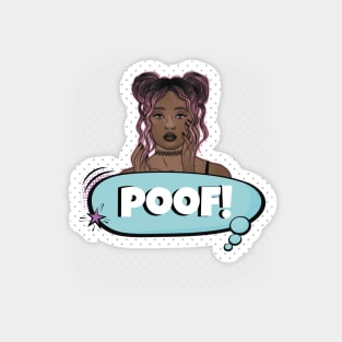 Puff Ball Hairstyle Pop Art Girl Magnet