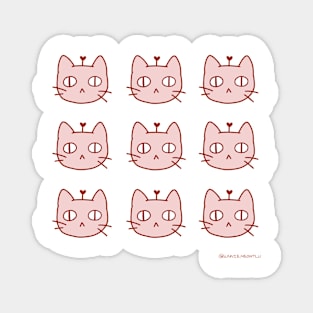 9 Pink Kitty by Sunnie Meowtlu Magnet