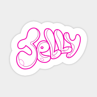 Jelly pink t-shirt typography Magnet