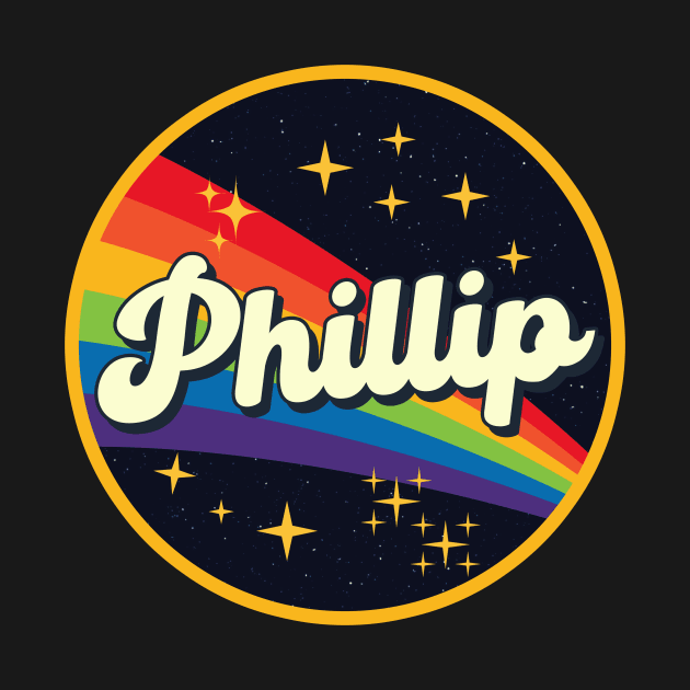 Phillip // Rainbow In Space Vintage Style by LMW Art