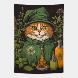 Herbalist Cat Tapestry