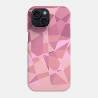 Abstract random geometric pattern Pink Phone Case