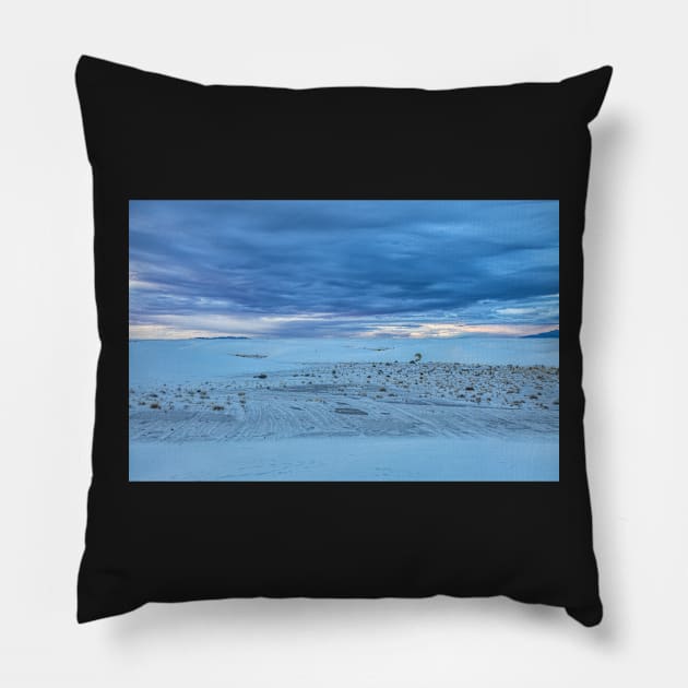 White Sand Sunrise Pillow by jvnimages