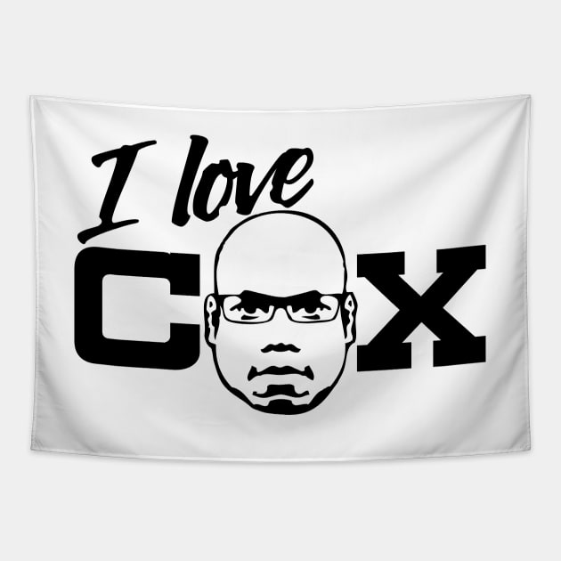 OH YES! OH YES! - Carl Cox Black Print Tapestry by lldesigns