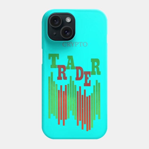 CRYPTO TRADER (CLEAN) / TURQUOISE Phone Case by Bluespider