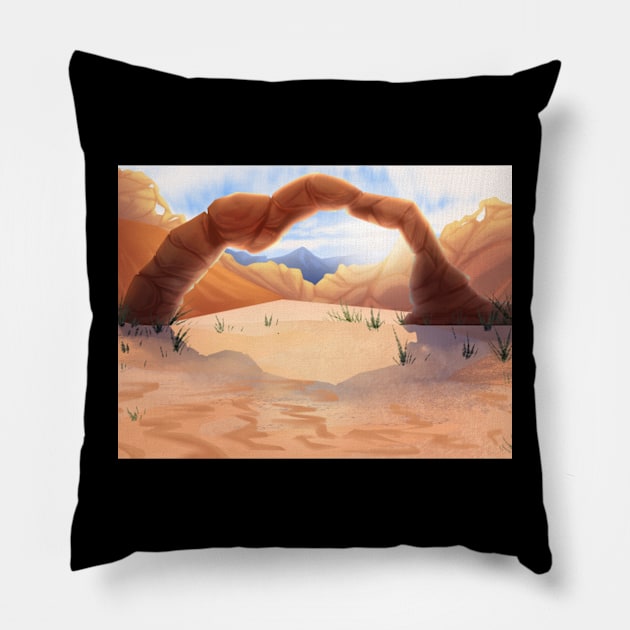 Desert Rock Arch Pillow by KraemerShop