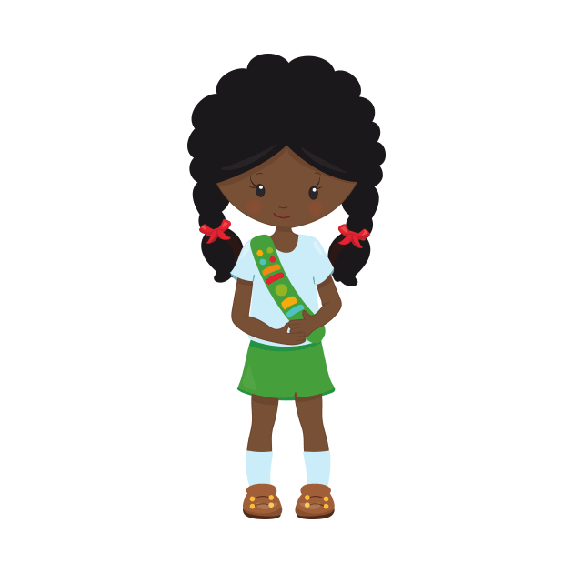 Girl Scout, African American Girl, Cute Girl by Jelena Dunčević