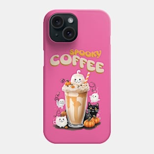 Halloween spooky coffee with funny toppings Phone Case