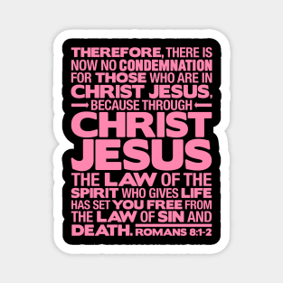 Romans 8:1-2 Christ Jesus Magnet