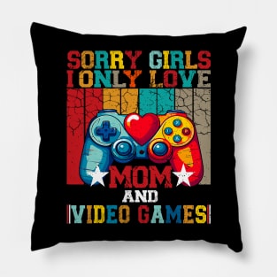 Boys Valentines Day Design for Kids Video Games Funny Gamer Pillow