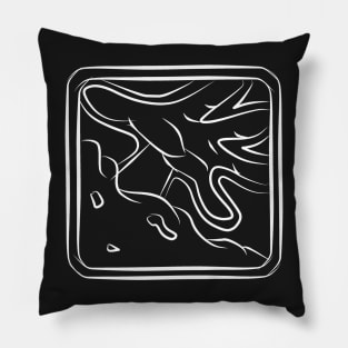 Warlock Class Icon (White) Pillow