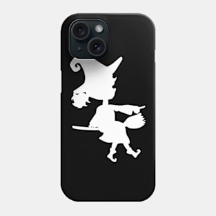 Witch Hovers On Her Broom Phone Case