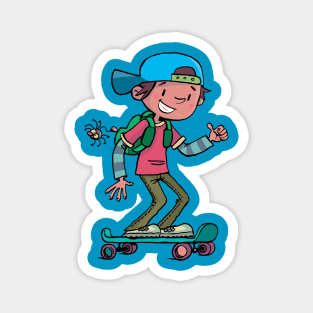 boy on a skateboard Magnet