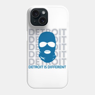 Detroit Is Different // Retro Detroit Villain Blue Ski Mask Phone Case