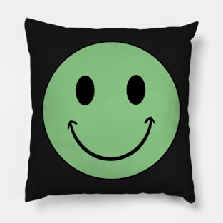 Green Smiley Pillow